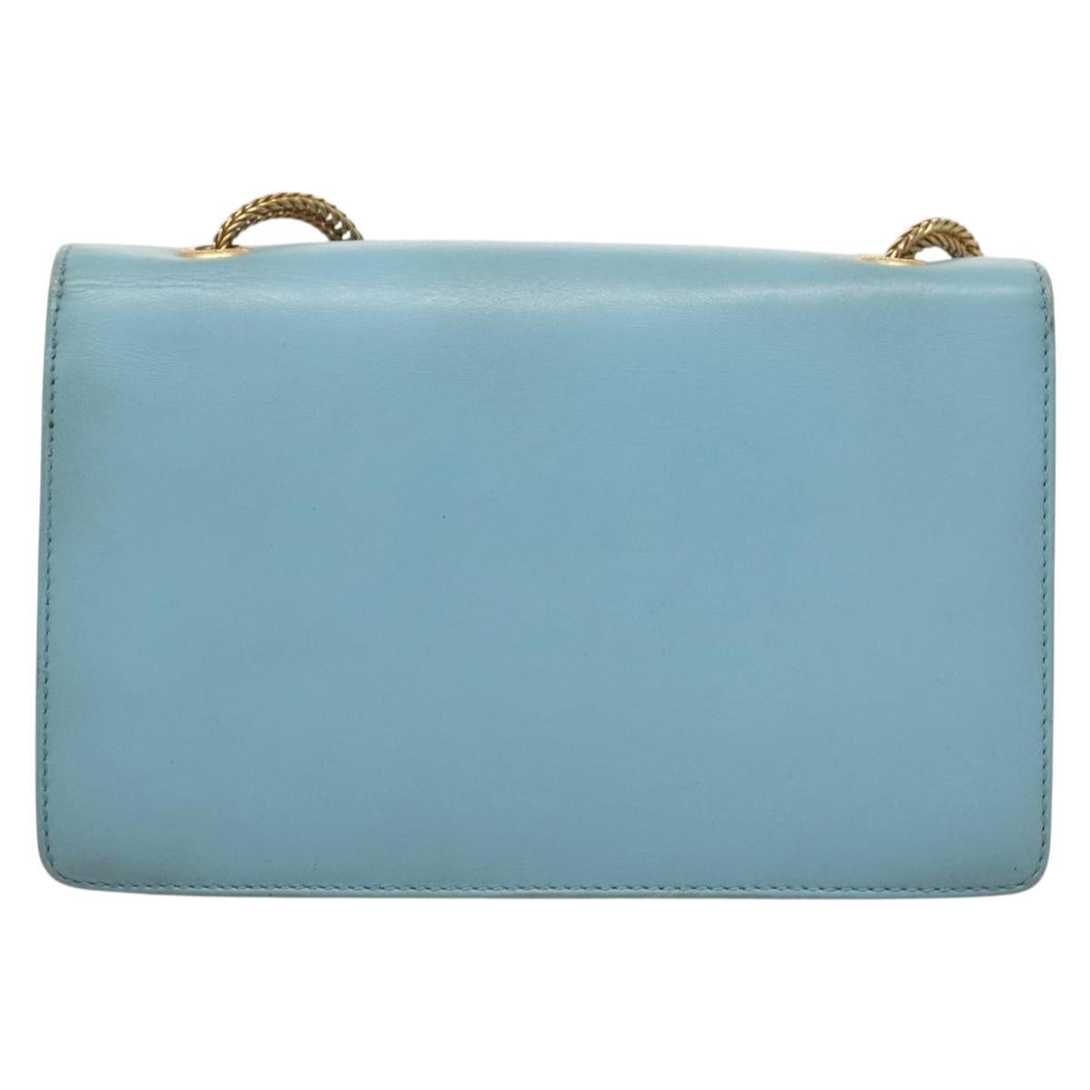 Saint Laurent Betty Bag Leather, BLUE, LEATHER, Shoulder bag