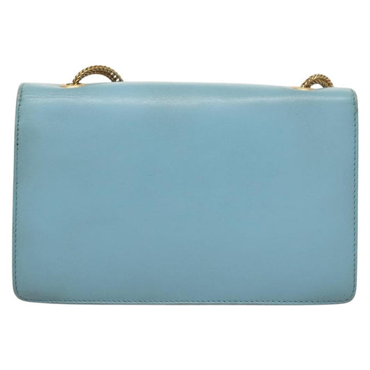 Saint Laurent Betty Bag Leather, BLUE, LEATHER, Shoulder bag
