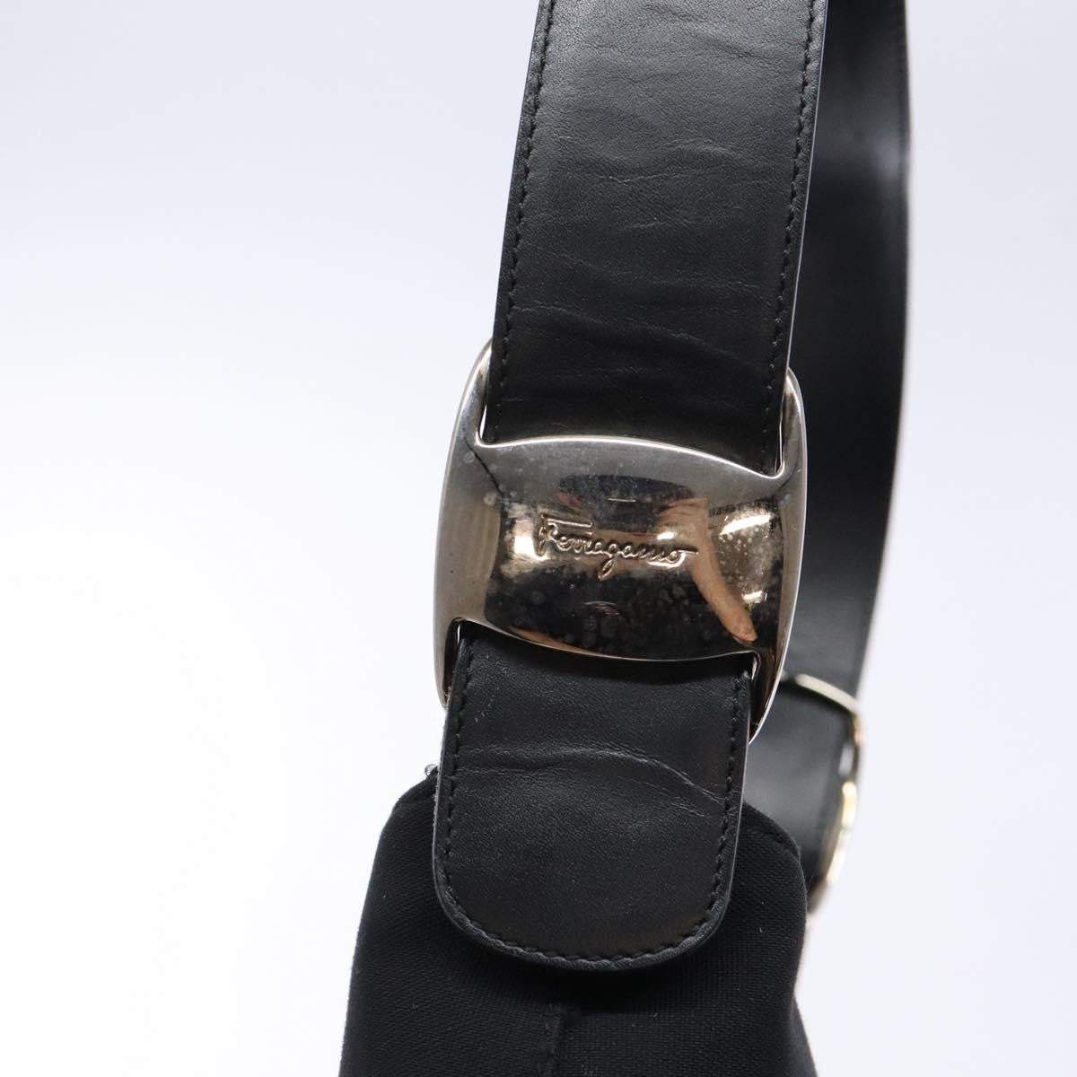 Salvatore Ferragamo Vala Shoulder Bag Canvas, BLACK, CANVAS, Shoulder bag