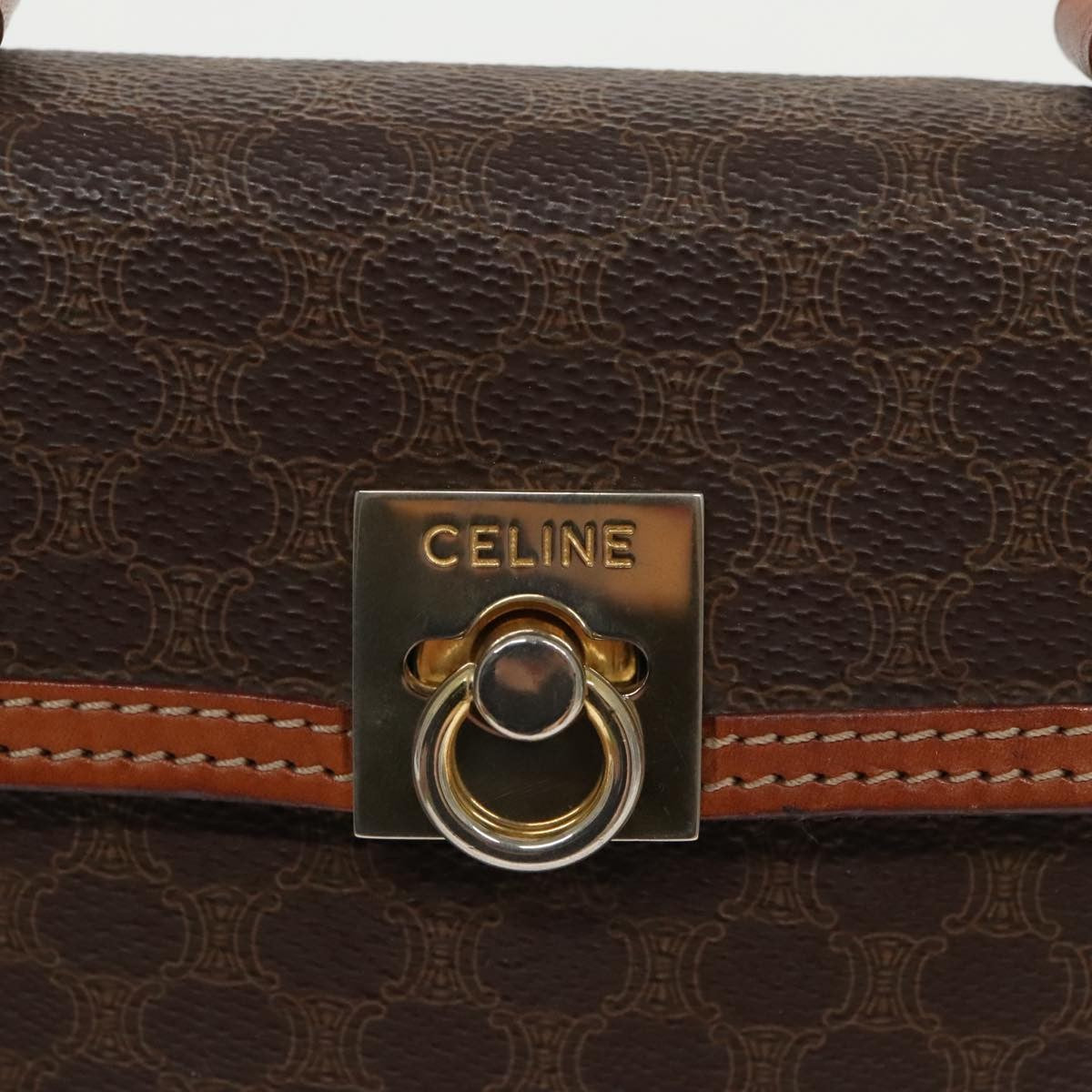 Celine Vintage Macadam Handbag Macadam, BROWN, CANVAS, Handbag