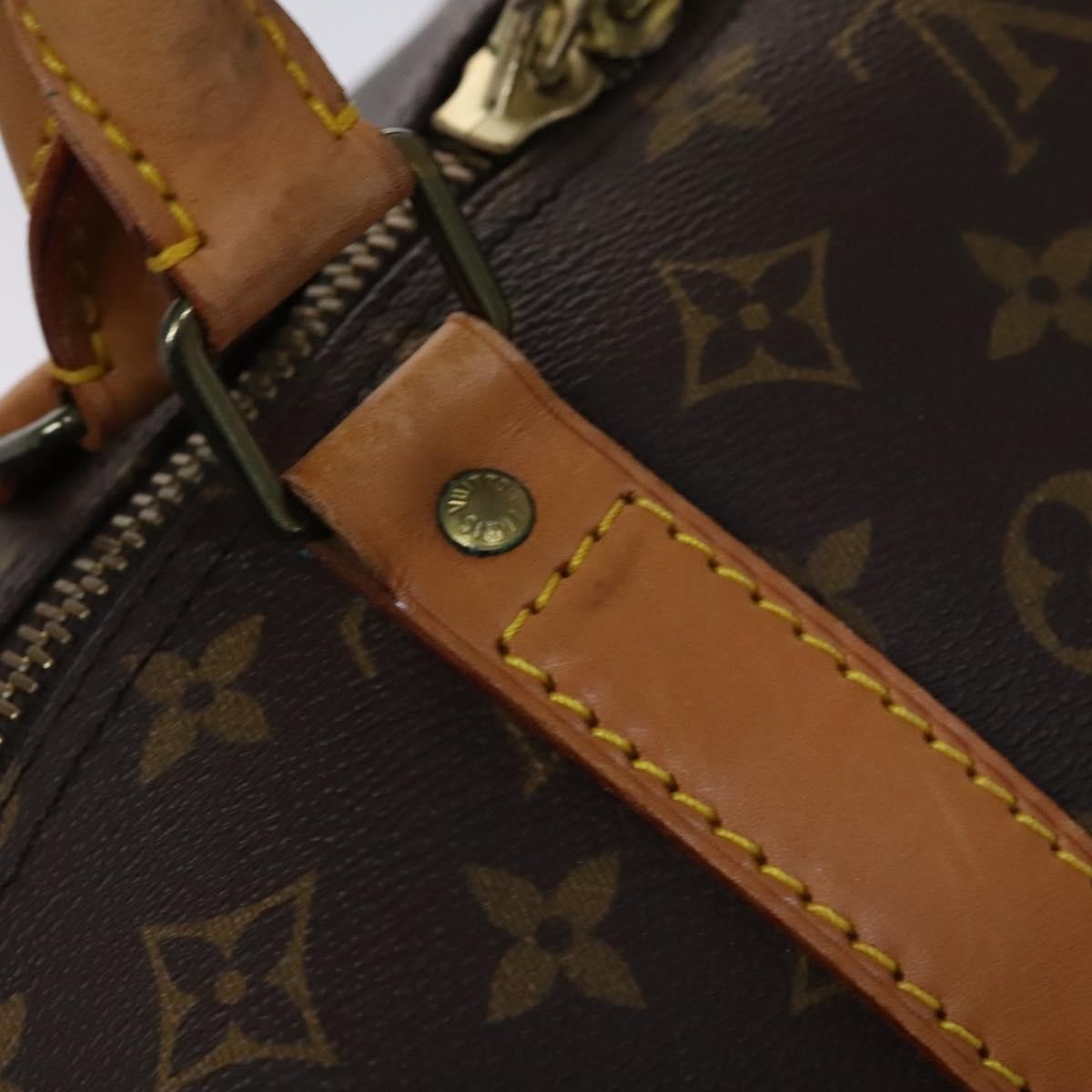 Louis Vuitton Keepall Bag Monogram Canvas, BROWN, CANVAS, Travel bag