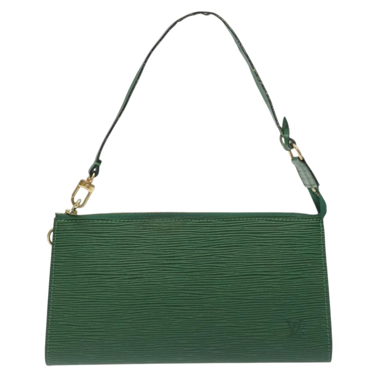 Louis Vuitton Petite Noe Handbag Monogram Canvas, GREEN, LEATHER, Clutche & pouche
