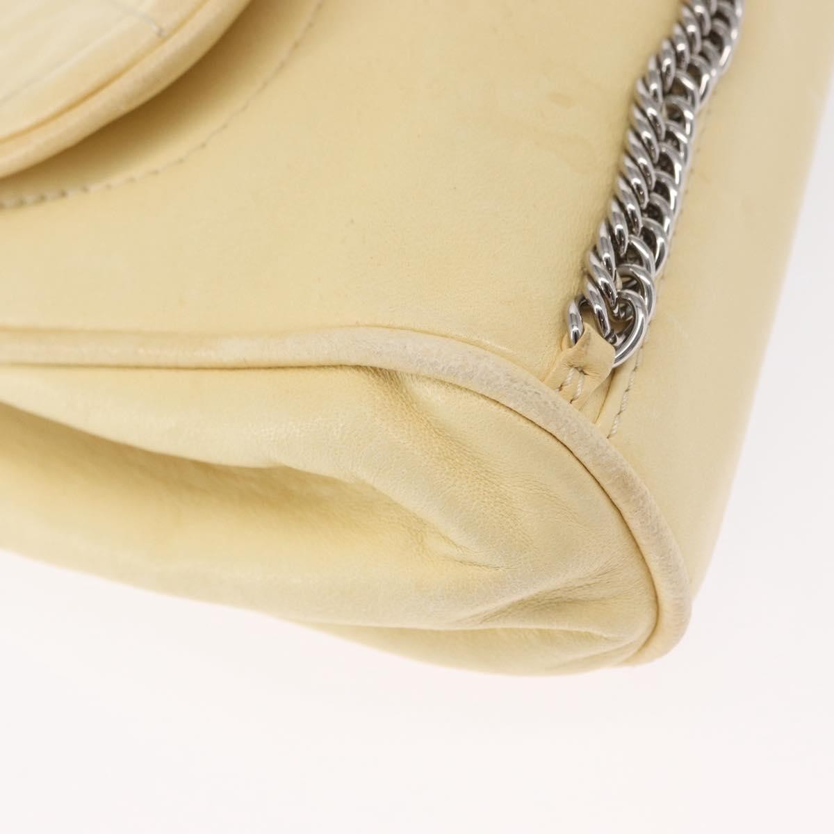 Chanel Matelasse Chain Shoulder Bag Leather, IVORY, LEATHER, Shoulder bag