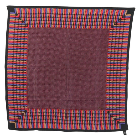 Chanel Carré 90 Silk, PURPLE, SILK, Scarve & shawl