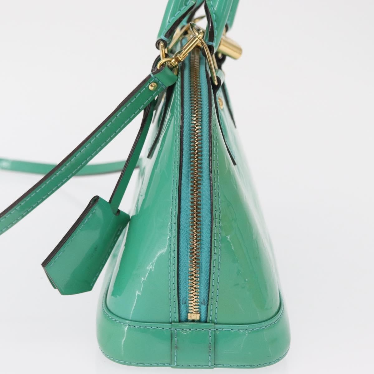 Louis Vuitton Alma Handbag Monogram Vernis, BLUE, PATENT_LEATHER, Handbag
