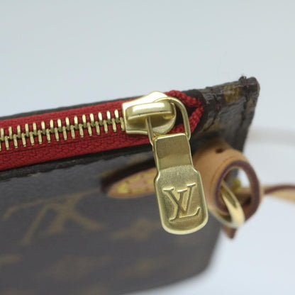 Louis Vuitton Neverfull Pochette Monogram Canvas, BROWN, CANVAS, Tote bag