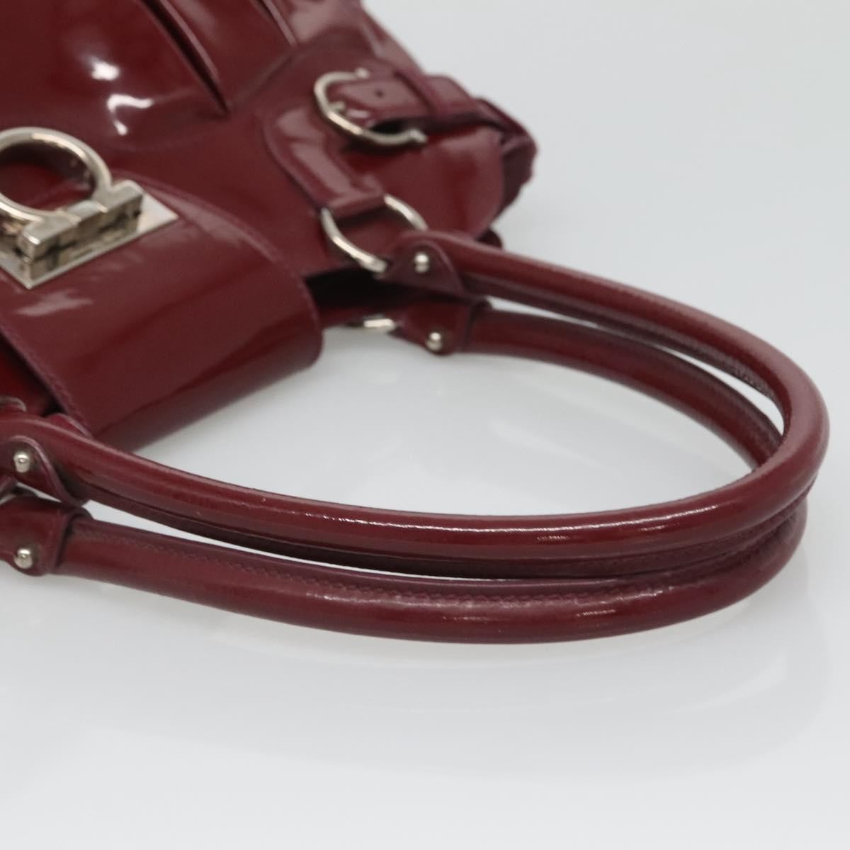 Salvatore Ferragamo Marisa Satchel Patent leather, BURGUNDY, PATENT_LEATHER, Tote bag