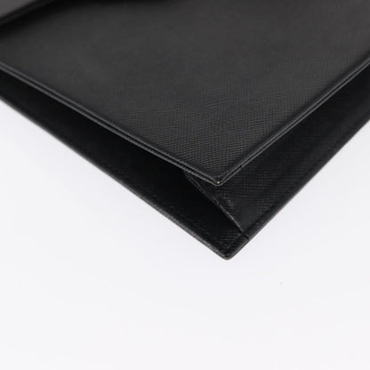 Saint Laurent Vintage Pouch Leather, BLACK, LEATHER, Clutche & pouche