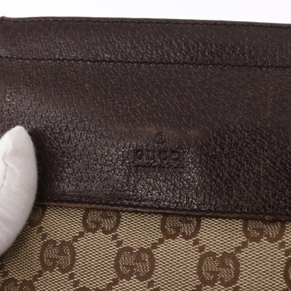 Gucci Vintage Double Belt Bag GG Canvas with Leather, BEIGE, CANVAS, Shoulder bag