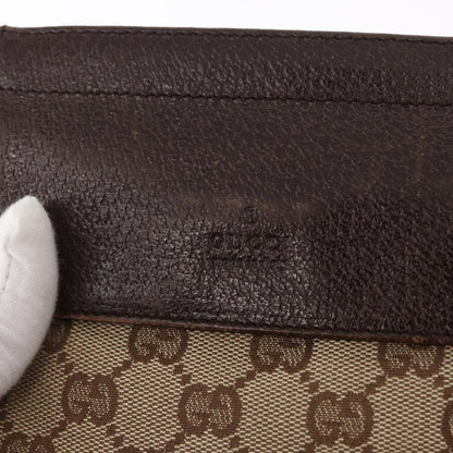 Gucci Vintage Double Belt Bag GG Canvas with Leather, BEIGE, CANVAS, Shoulder bag