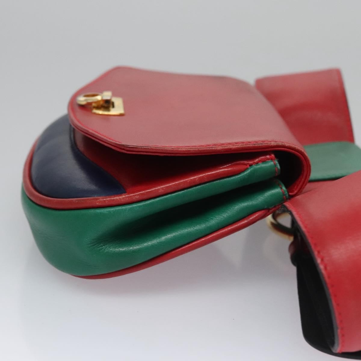 Salvatore Ferragamo Gancini waist bag Leather, RED, LEATHER, Clutche & pouche