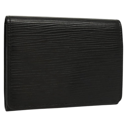 Louis Vuitton Envelope Business Card Holder Epi Leather, BLACK, LEATHER, Card Holders