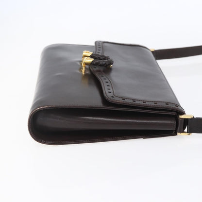 Gucci Vintage Shoulder Bag Leather, BROWN, LEATHER, Shoulder bag