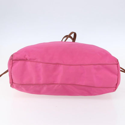 Prada Logo Drawstring Tote Tessuto, PINK, NYLON, Tote bag
