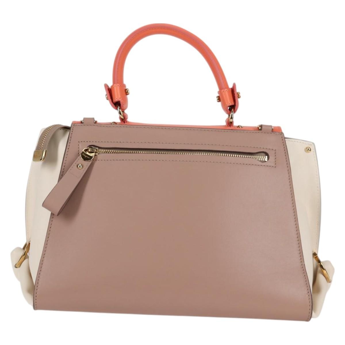 Salvatore Ferragamo Sofia Satchel Leather, PINK, LEATHER, Handbag