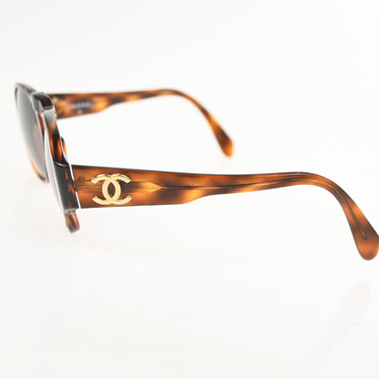 Chanel Logo CC Sunglasses Plastic, Brown, Plastic, Sunglasses
