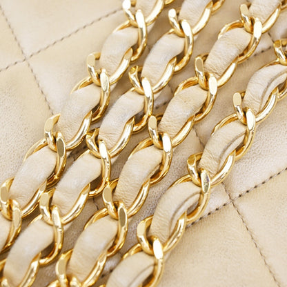 Chanel Vintage Diana Flap Bag Quilted Lambskin, BEIGE, LEATHER, Shoulder bag