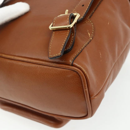 Gucci Vintage Bamboo Backpack Leather, Brown, Leather, Backpack