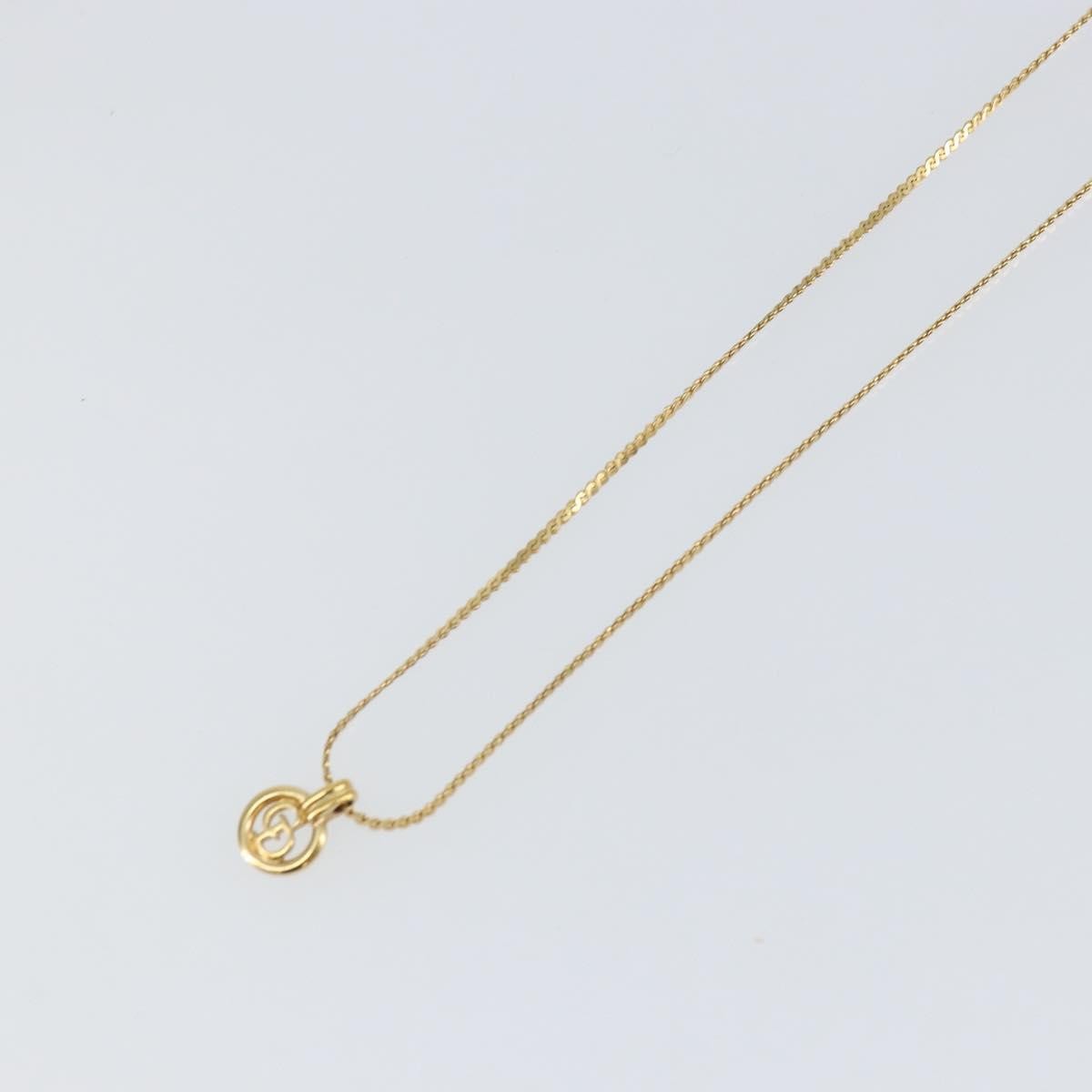 Christian Dior CD Pendant Necklace Metal, GOLD, METAL, Necklace