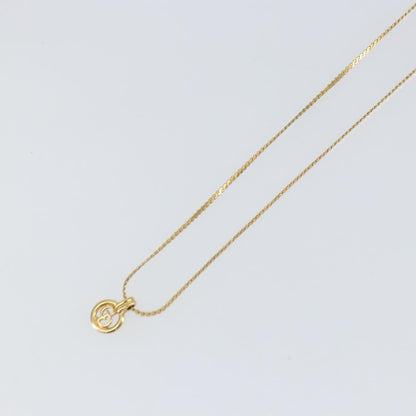 Christian Dior CD Pendant Necklace Metal, GOLD, METAL, Necklace