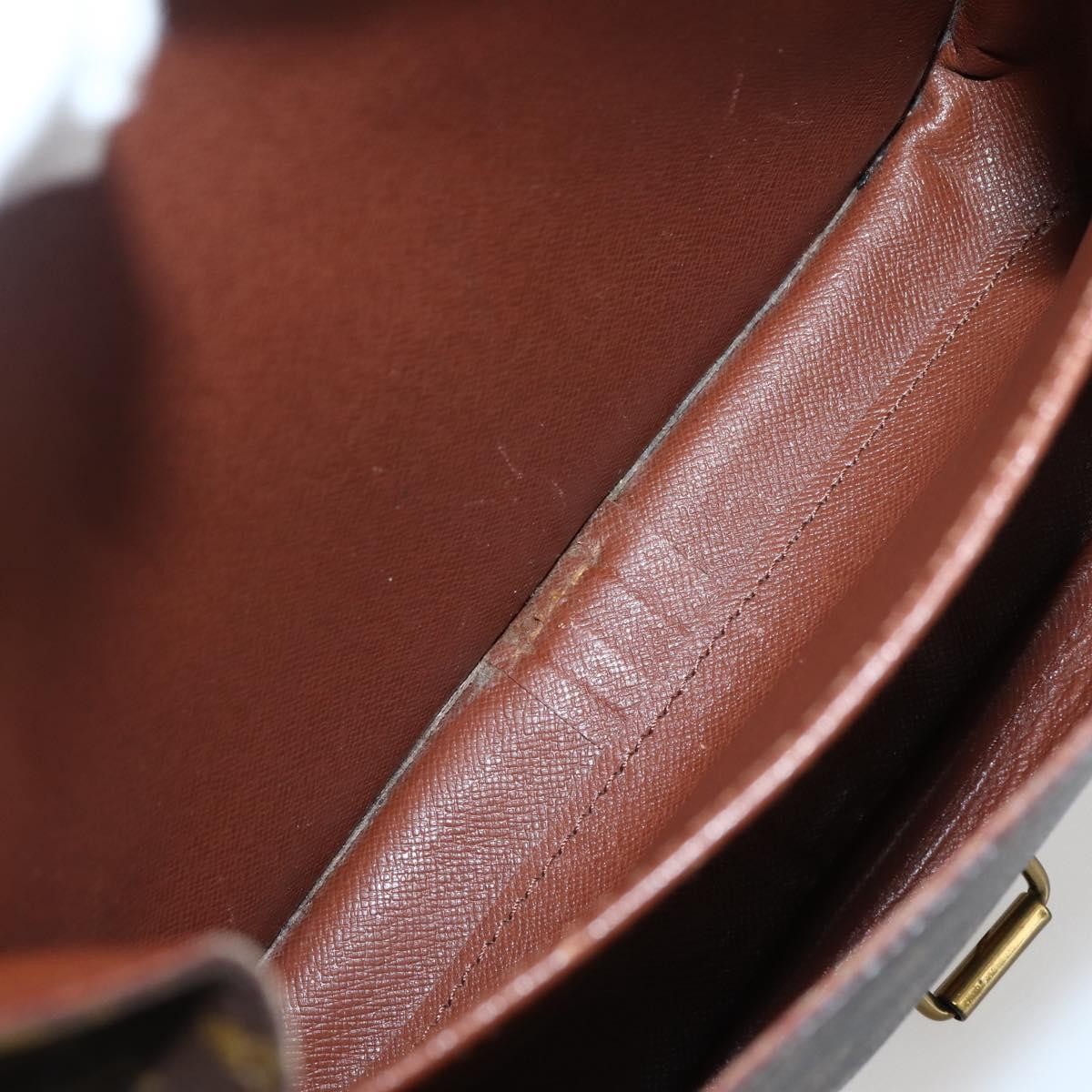 Louis Vuitton Cartouchiere Handbag Monogram Canvas, BROWN, CANVAS, Shoulder bag