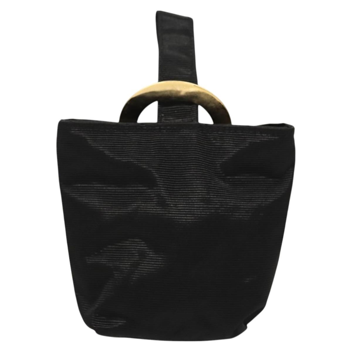 Celine Circle Logo Pouch Nylon, BLACK, NYLON, Clutche & pouche