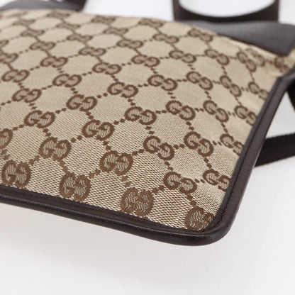 Gucci Front Pocket Messenger Canvas, BEIGE, CANVAS, Shoulder bag
