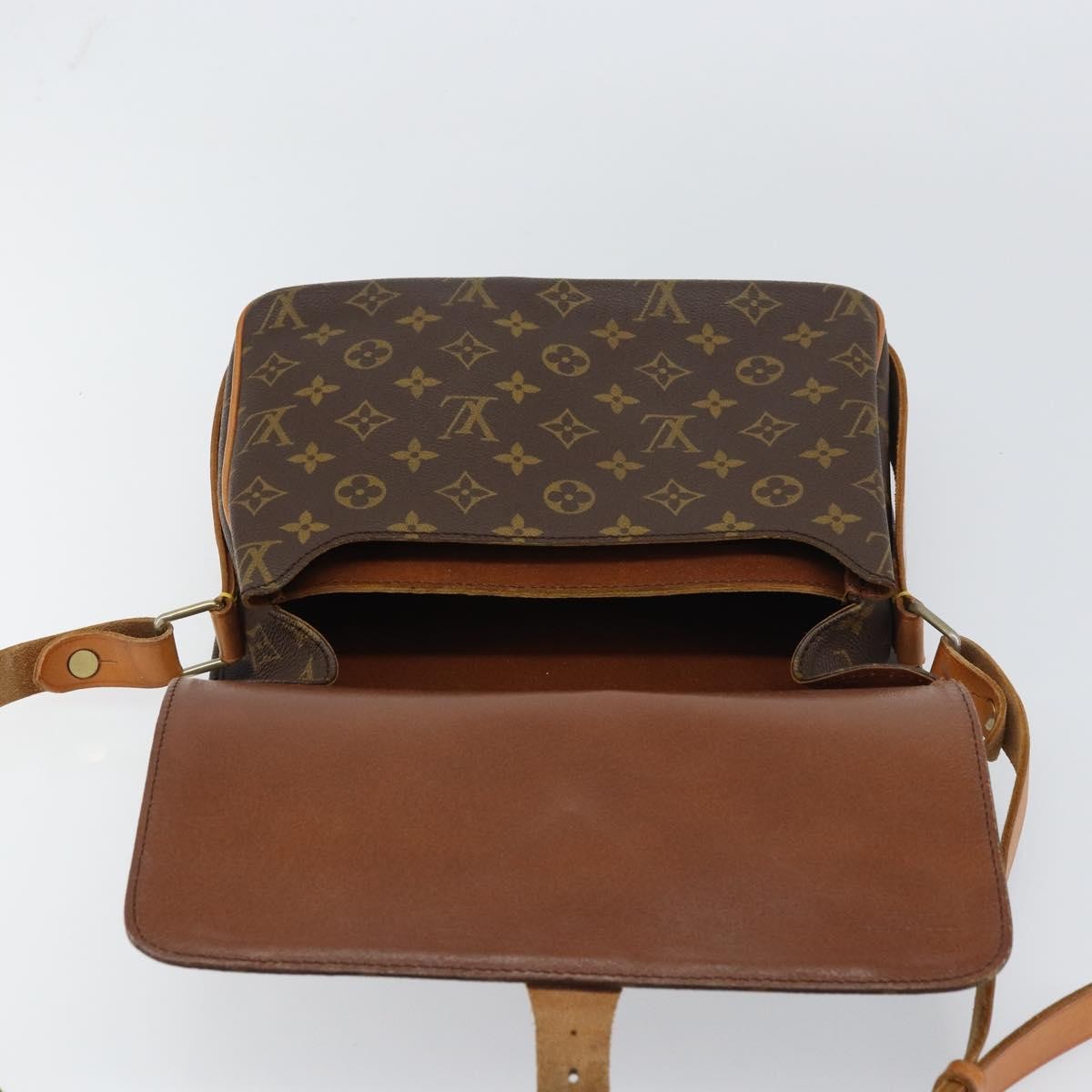 Louis Vuitton Cartouchiere Handbag Monogram Canvas, BROWN, CANVAS, Shoulder bag