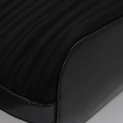 Gucci Vintage Bamboo Handle Bag Nylon, BLACK, CANVAS, Handbag