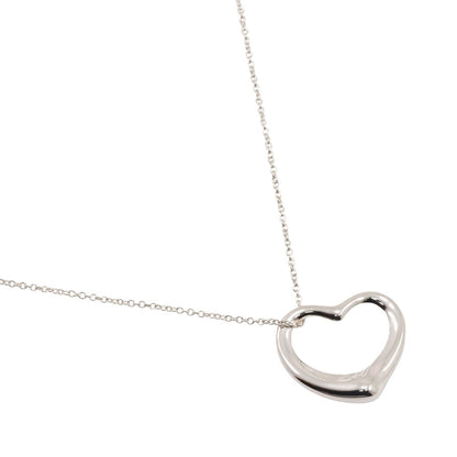 Tiffany & Co. Elsa Peretti Open Heart Pendant Necklace Sterling Silver, SILVER, SILVER, Necklace