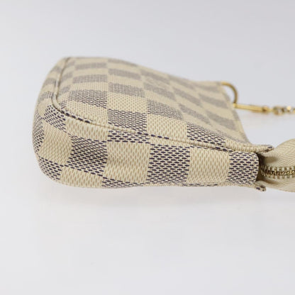 Louis Vuitton Pochette Accessoires Damier, WHITE, CANVAS, Clutche & pouche