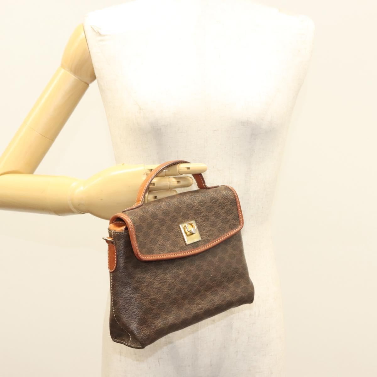 Celine Triomphe vintage handbag Macadam canvas, BROWN, CANVAS, Handbag