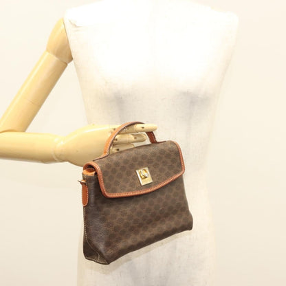 Celine Triomphe vintage handbag Macadam canvas, BROWN, CANVAS, Handbag