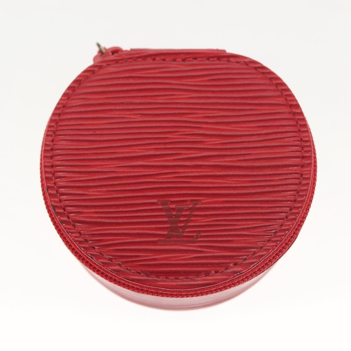Louis Vuitton Ecrin Bijoux Pouch Epi Leather, RED, LEATHER, Clutche & pouche