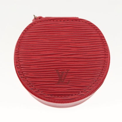 Louis Vuitton Ecrin Bijoux Pouch Epi Leather, RED, LEATHER, Clutche & pouche