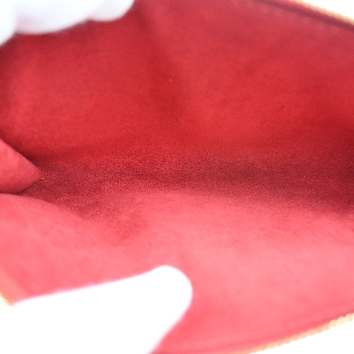 Louis Vuitton Pochette Accessoires Epi Leather, RED, LEATHER, Clutche & pouche