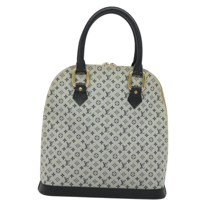 Louis Vuitton Alma Handbag Mini Lin, BLUE, CANVAS, Handbag