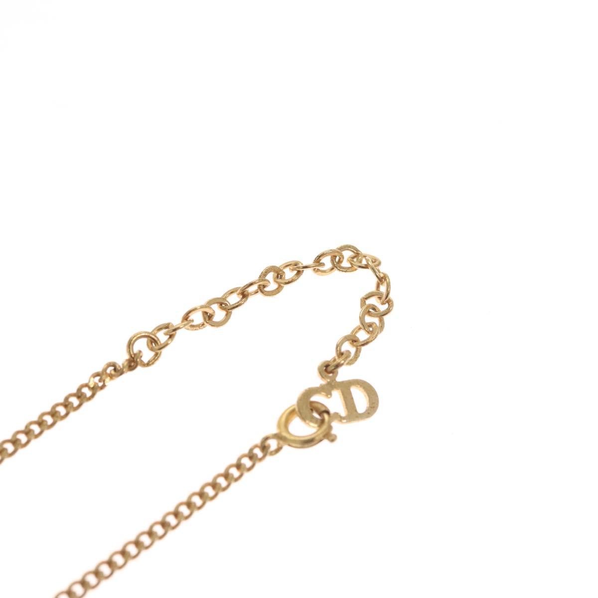 Christian Dior CD Pendant Necklace Metal, GOLD, METAL, Necklace