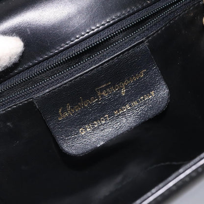 Salvatore Ferragamo Vara shoulder Bag Leather, Black, Leather, Shoulder Bag