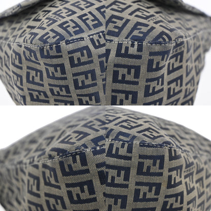 Fendi Mamma Baguette Zucca canvas, NAVY, CANVAS, Shoulder bag
