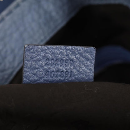 Gucci Bamboo Bar Shoulder Bag Leather, BLUE, LEATHER, Shoulder bag