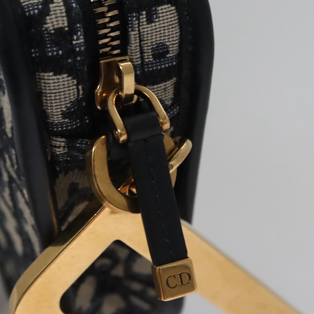 Christian Dior Diorquake Clutch Oblique Canvas, NAVY, CANVAS, Clutche & pouche