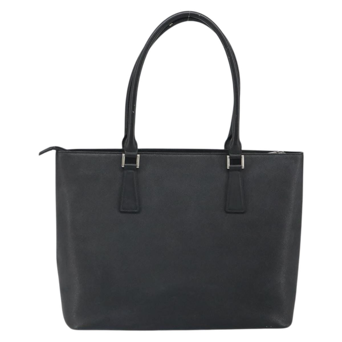 Burberry Vintage tote bag Leather, BLACK, LEATHER, Tote bag