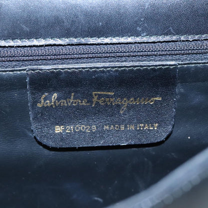 Salvatore Ferragamo Gancini Flap Shoulder bag Leather, Black, Leather, Shoulder Bag
