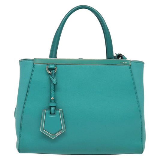 Fendi 2Jours Bag Leather, GREEN, LEATHER, Handbag