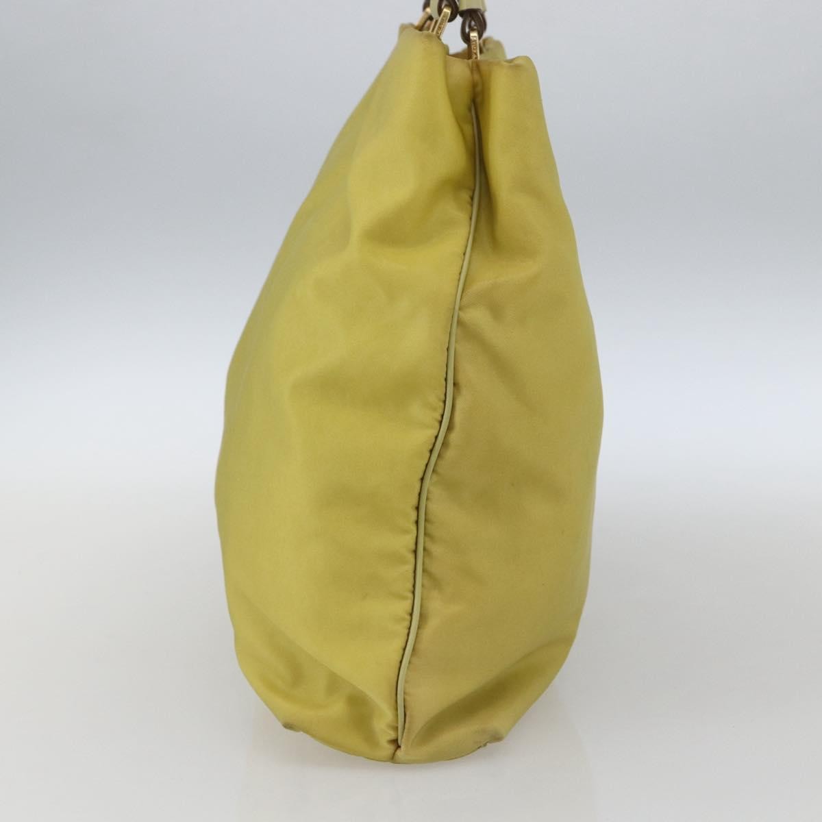 Prada Vintage Tote Tessuto, YELLOW, NYLON, Tote bag