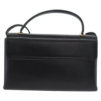Salvatore Ferragamo Vintage Handbag Leather, BLACK, LEATHER, Handbag