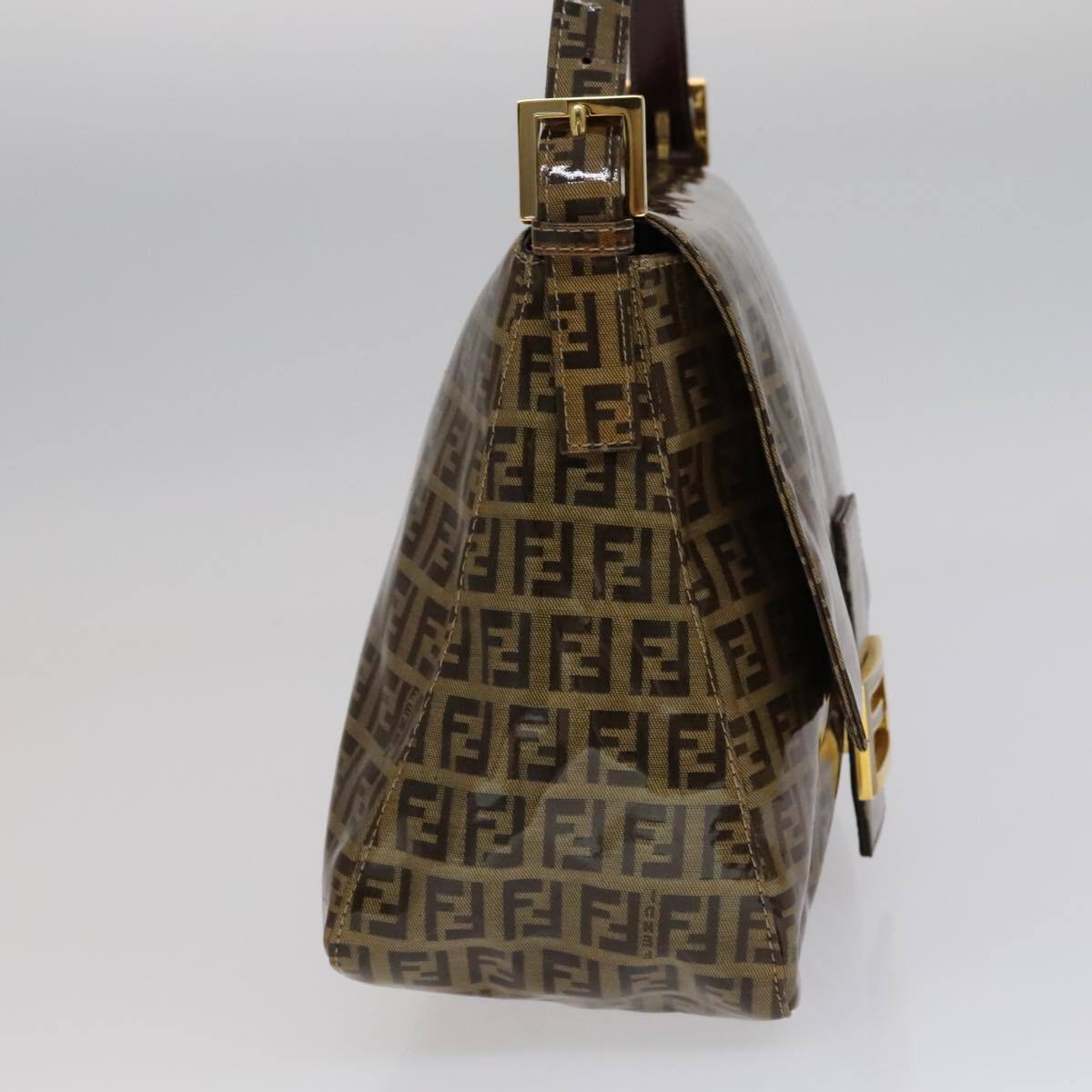 Fendi Mamma Baguette Zucca canvas, BROWN, CANVAS, Handbag