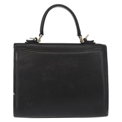 Burberry Vintage Handbag Leather, BLACK, LEATHER, Handbag
