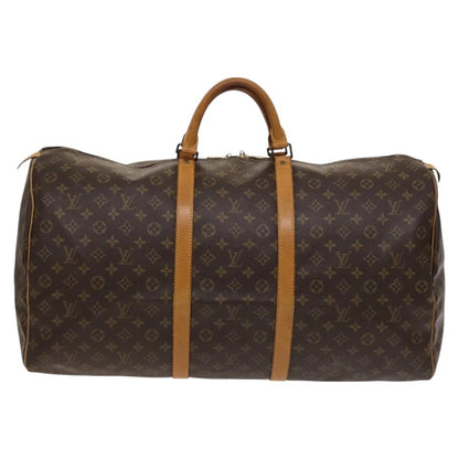 Louis Vuitton Keepall Bag Monogram Canvas, BROWN, CANVAS, Travel bag